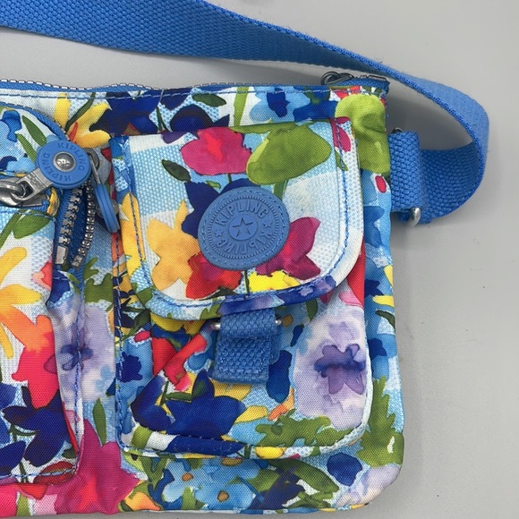 Kipling Bags Kipling Presto Waist Bag Floral Watercolor Blue